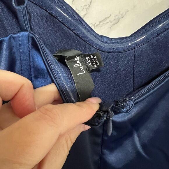 Lulus Best Part of Me Satin Bustier Chiffon Gown - Picture 8 of 10